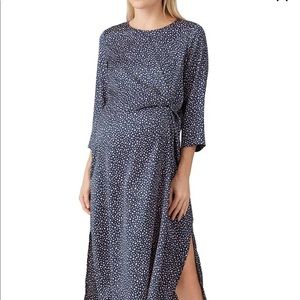 HATCH NWT maternity Lauren dress, black and pink